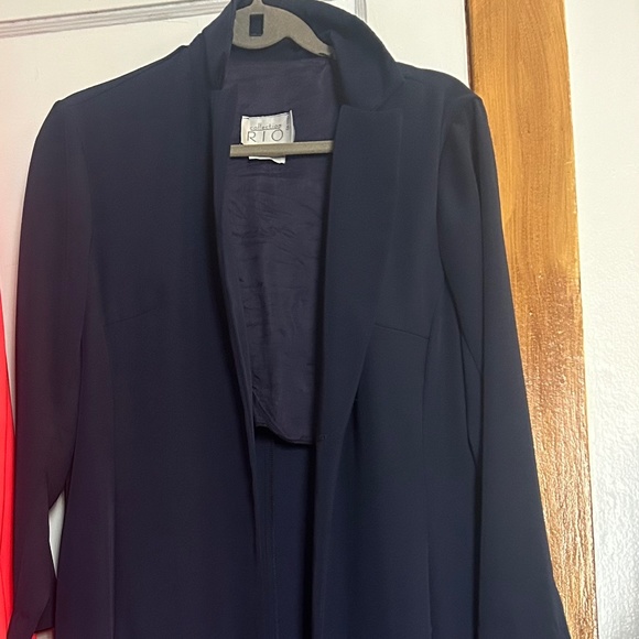 vintage blue blazer coat - Picture 1 of 2